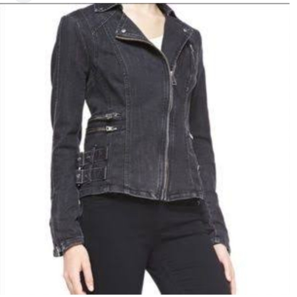 Women's Black Denim Jacket - Picture 2 of 11